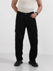 Men's Black Relaxed Fit Solid The Eternity Series Jeans