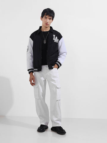 Men's White Relaxed Fit Solid The Eternity Series Jeans