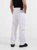 Men's White Relaxed Fit Solid The Eternity Series Jeans