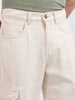 Men's White Relaxed Fit Solid The Eternity Series Jeans