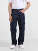 Men's Blue Relaxed Fit Solid Casual Jeans