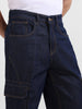Men's Blue Relaxed Fit Solid Casual Jeans