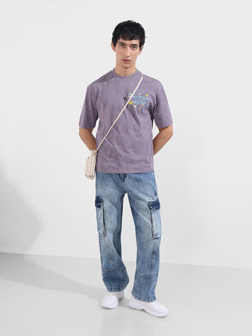 Men's Blue Relaxed Fit Solid The Eternity Series Jeans