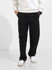 Men's Black Relaxed Fit Solid Casual Jeans