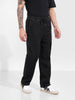 Men's Black Relaxed Fit Solid Casual Jeans