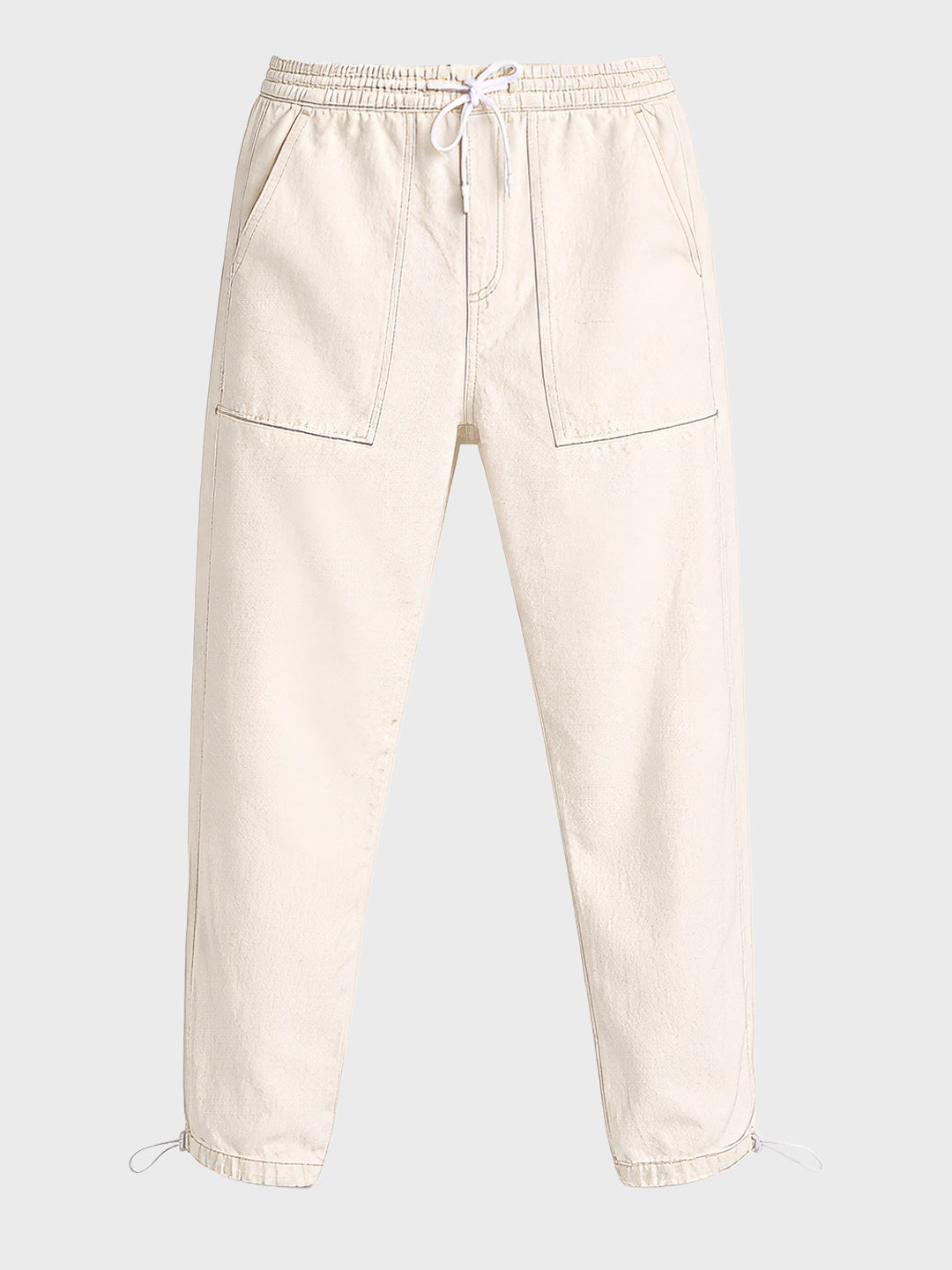 Men's White Relaxed Fit Solid The Eternity Series Jeans