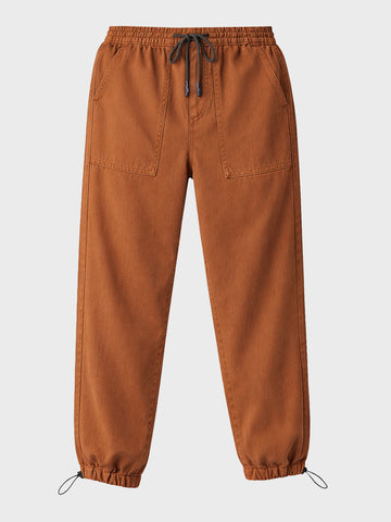 Men's Brown Relaxed Fit Solid The Eternity Series Jeans