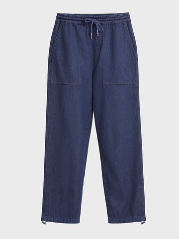 Men's Blue Relaxed Fit Solid Casual Jeans