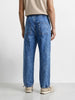 Men's Blue Relaxed Fit Solid Denim Joggers