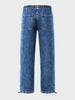Men's Blue Relaxed Fit Solid Denim Joggers