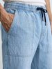 Men's Blue Relaxed Fit Solid Casual Jeans