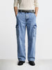 Men's Blue Relaxed Fit Solid Casual Jeans