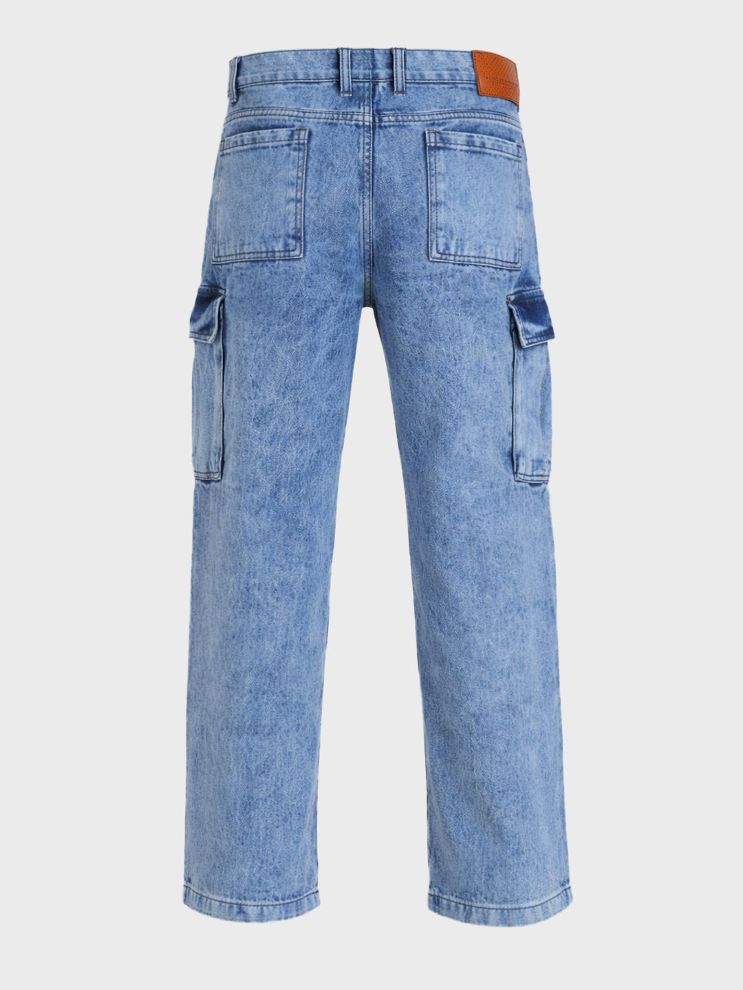 Men's Blue Relaxed Fit Solid Casual Jeans