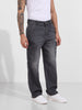 Men's Grey Relaxed Fit Solid Casual Jeans