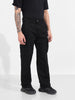Men's Black Relaxed Fit Solid Casual Jeans