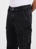 Men's Black Relaxed Fit Solid Casual Jeans