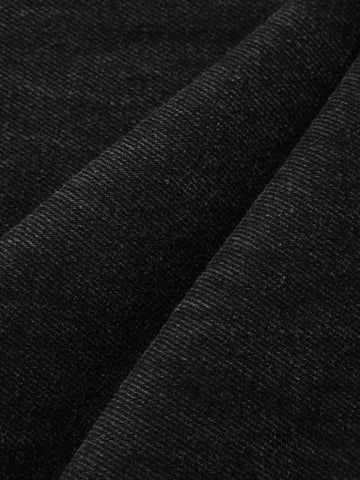 Men's Black Relaxed Fit Solid Casual Jeans