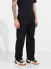 Men's Black Relaxed Fit Solid Casual Jeans