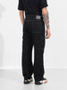 Men's Black Relaxed Fit Solid Casual Jeans