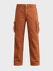 Men's Brown Relaxed Fit Solid Casual Jeans