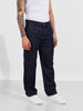 Men's Blue Relaxed Fit Solid Casual Jeans