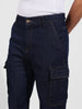 Men's Blue Relaxed Fit Solid Casual Jeans
