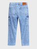 Men's Blue Relaxed Fit Solid Casual Jeans