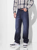Men's Blue Relaxed Fit Solid Casual Jeans
