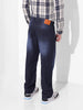 Men's Blue Relaxed Fit Solid Casual Jeans