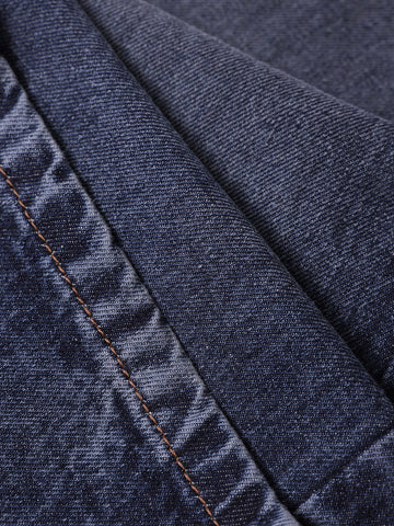 Men's Blue Relaxed Fit Solid Casual Jeans