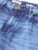 Men's Blue Relaxed Fit Solid Casual Jeans