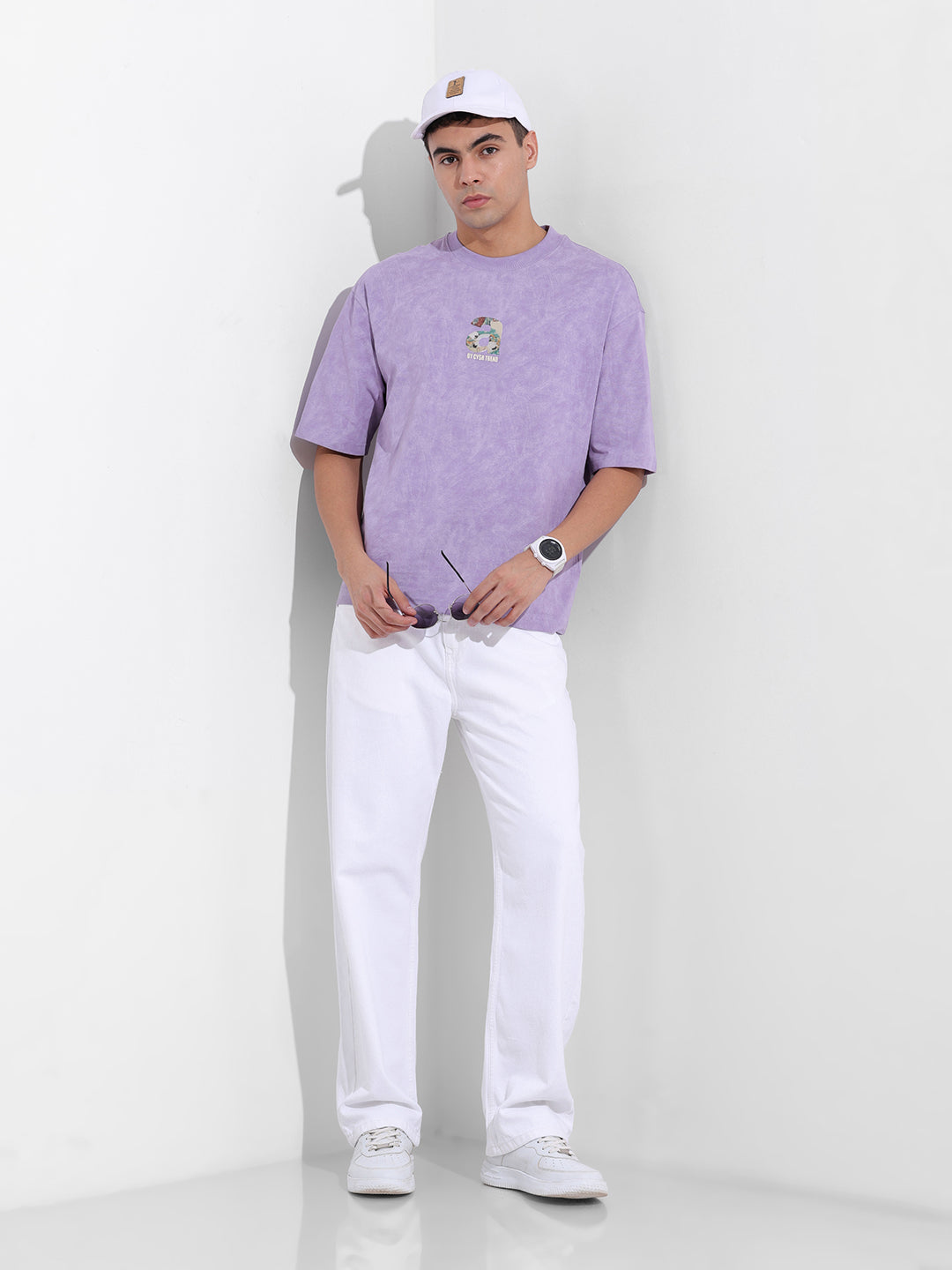 Men's White Relaxed Fit The Eternity Series Jeans