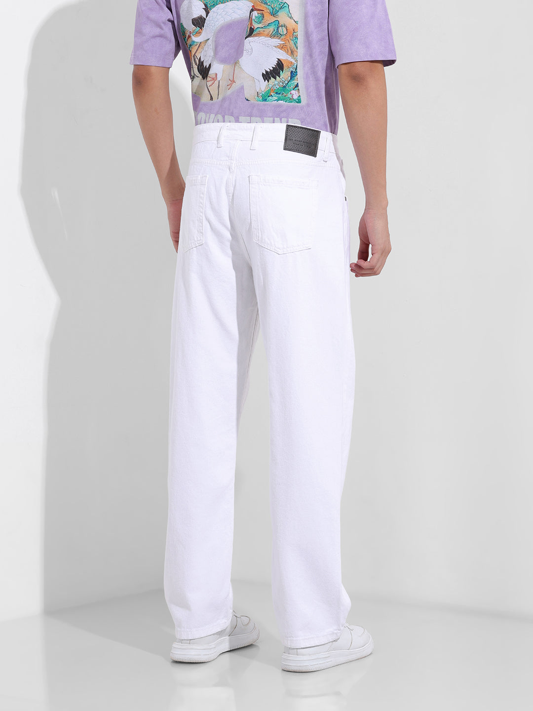 Men's White Relaxed Fit The Eternity Series Jeans