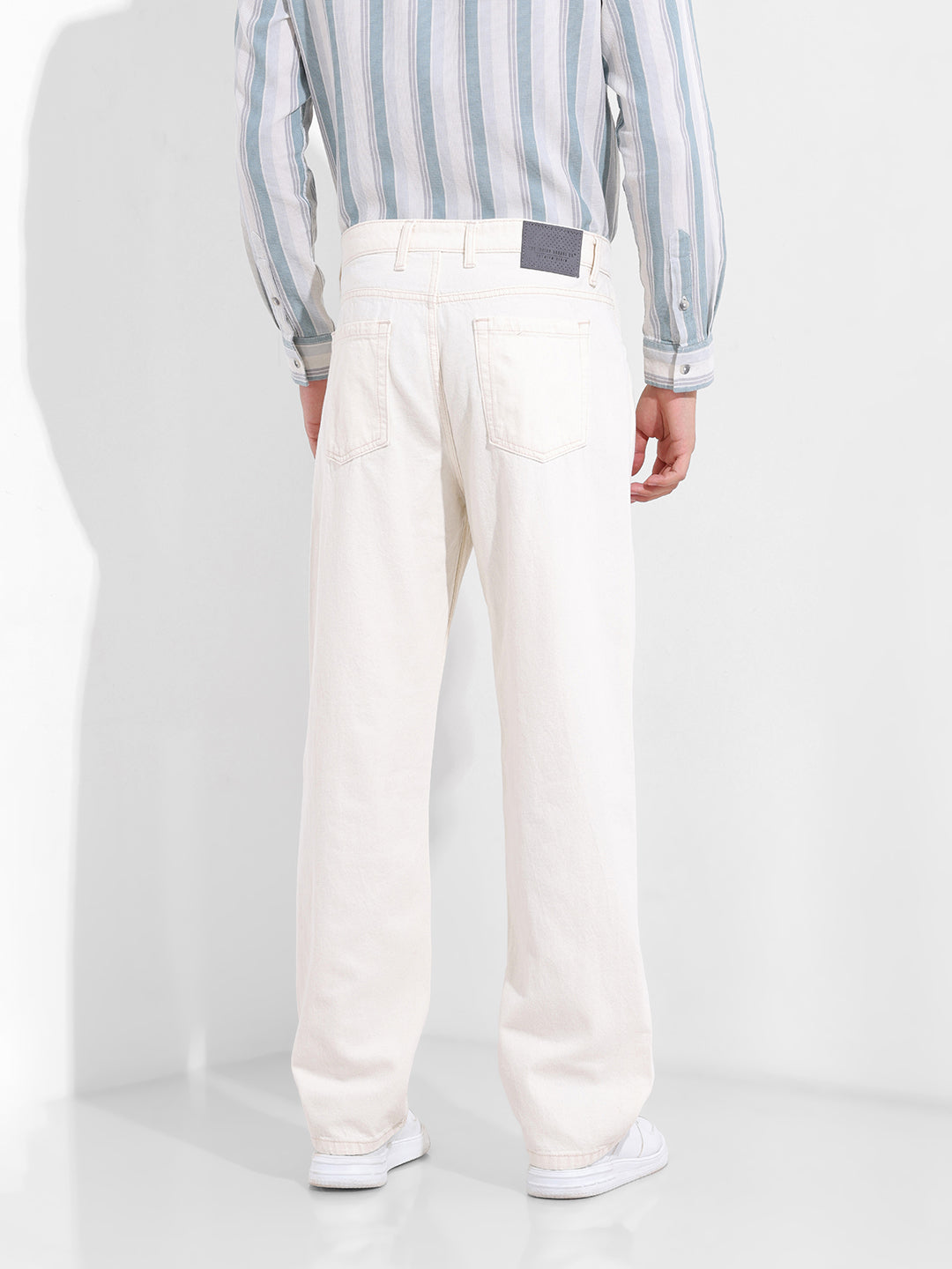 Men's White Relaxed Fit The Eternity Series Jeans