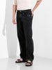 Men's Black Relaxed Fit Casual Jeans