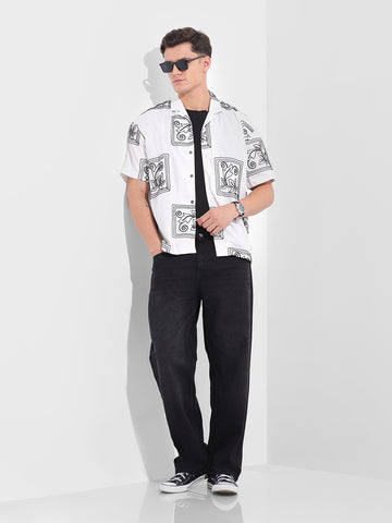 Men's Black Relaxed Fit Casual Jeans