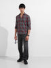 Men's Grey Relaxed Fit Solid Casual Jeans