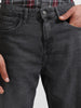 Men's Grey Relaxed Fit Solid Casual Jeans