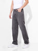Men's Grey Relaxed Fit Solid Casual Jeans
