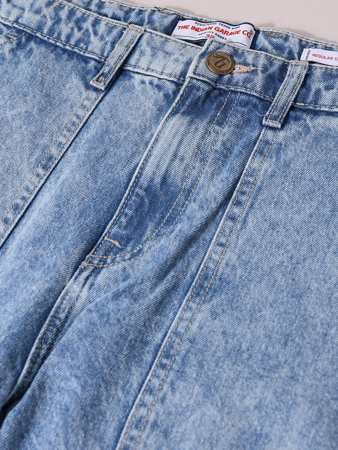 Men's Blue Regular Fit The Eternity Series Solid Jeans