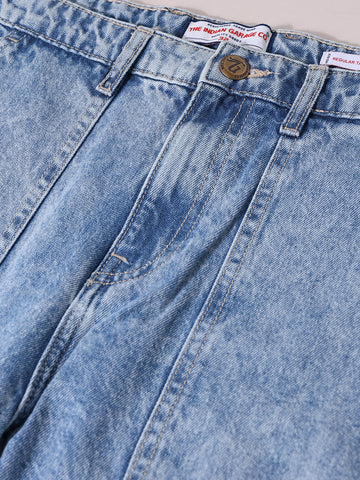 Men's Blue Regular Fit The Eternity Series Solid Jeans