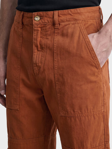 Men's Brown Regular Tapered Fit Solid Eternity Series Jeans