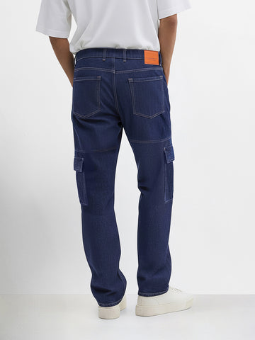 Men's Blue Regular Fit The Eternity Series Solid Jeans
