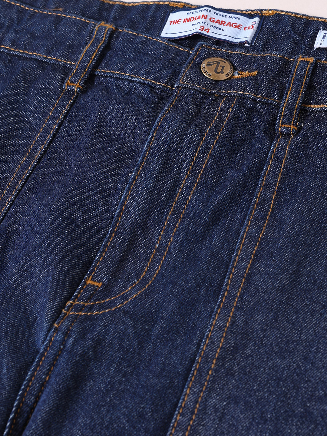 Men's Blue Regular Fit The Eternity Series Solid Jeans