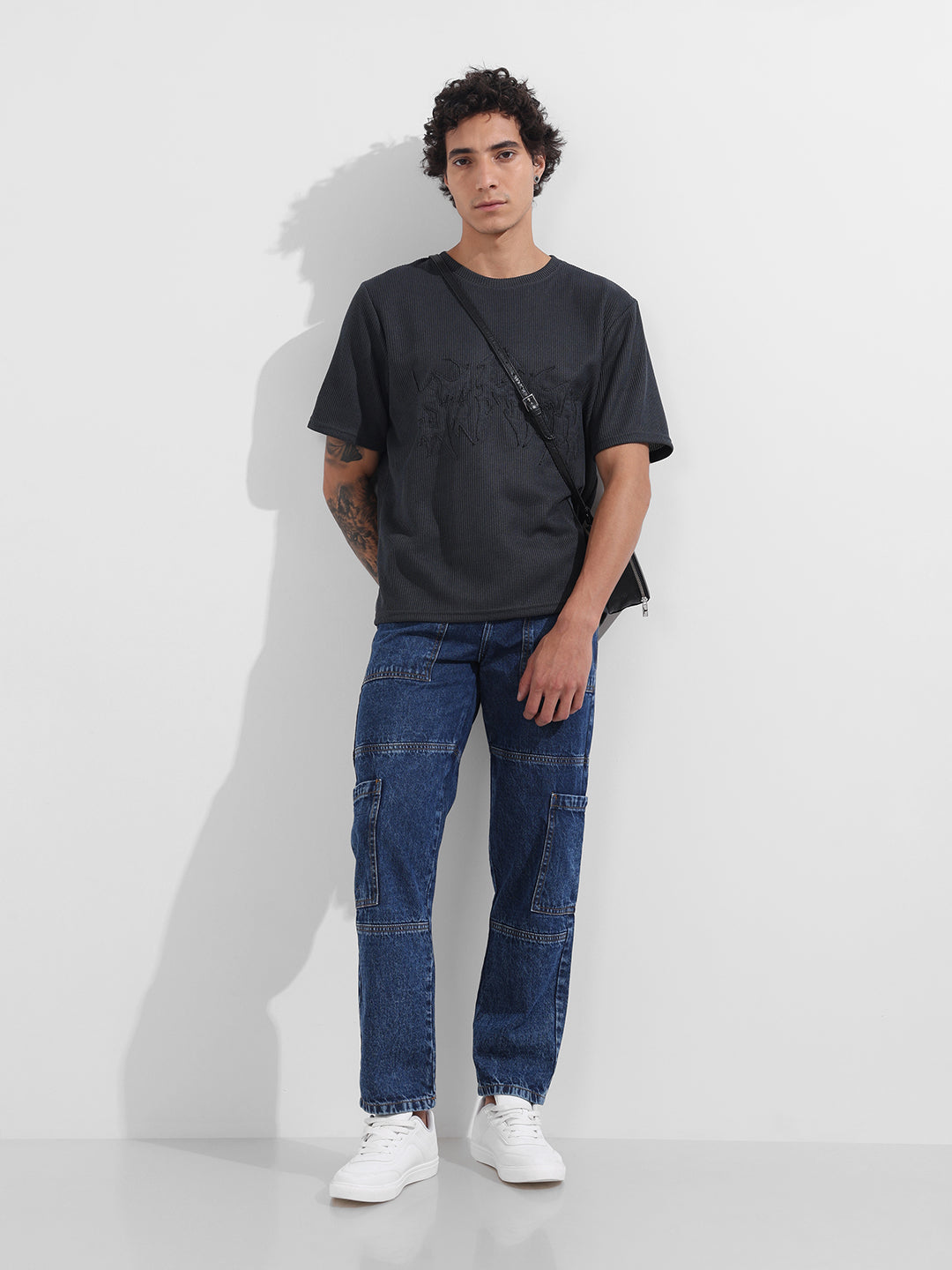 Men's Blue Regular Fit The Eternity Series Solid Jeans