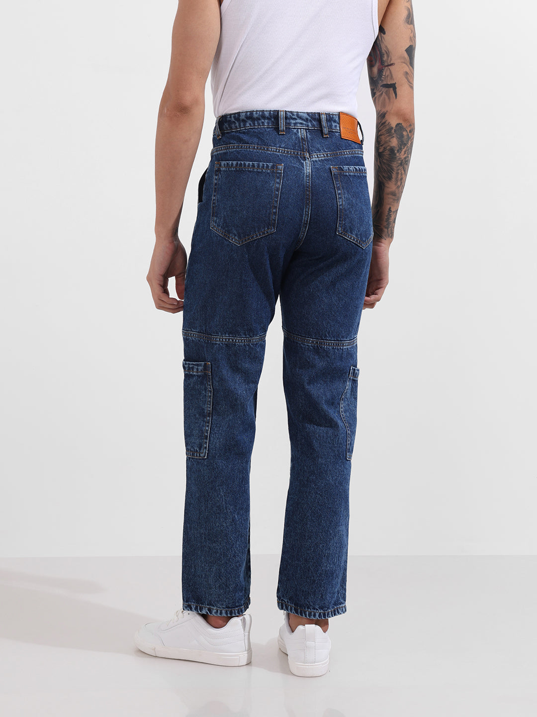 Men's Blue Regular Fit The Eternity Series Solid Jeans