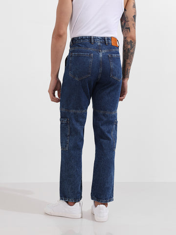 Men's Blue Regular Fit The Eternity Series Solid Jeans
