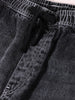 Men's Grey Loose Fit Solid Casual Jeans