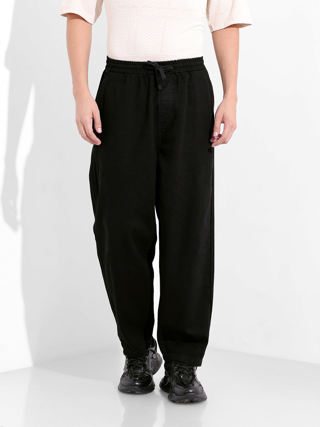 Men's Black Loose Fit The Eternity Series Jeans