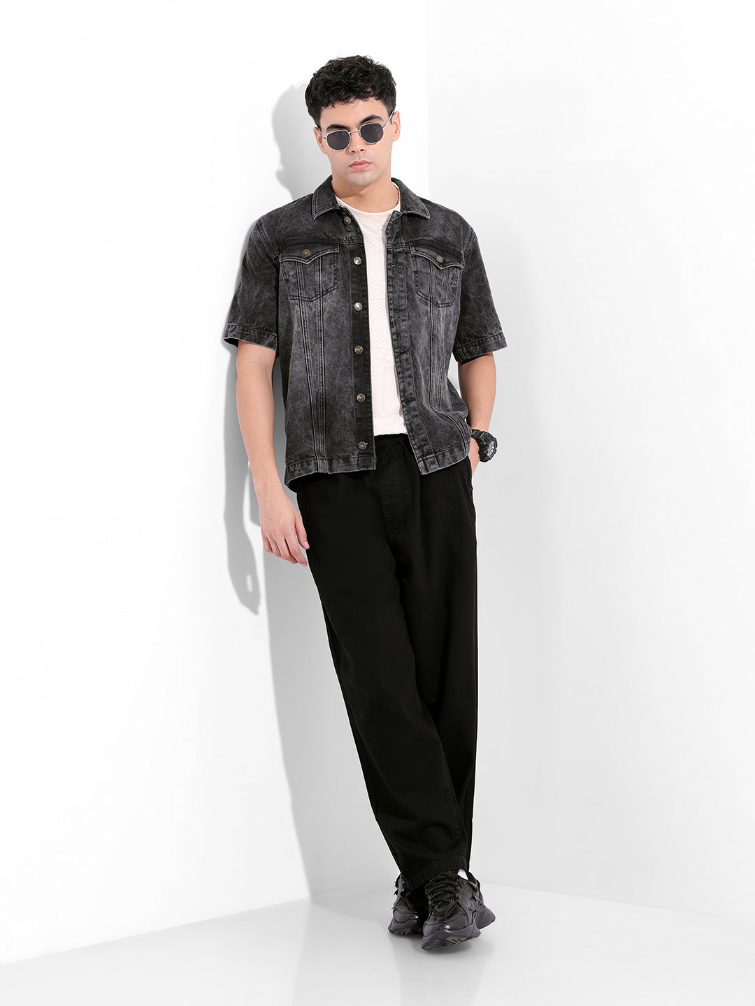Men's Black Loose Fit The Eternity Series Jeans